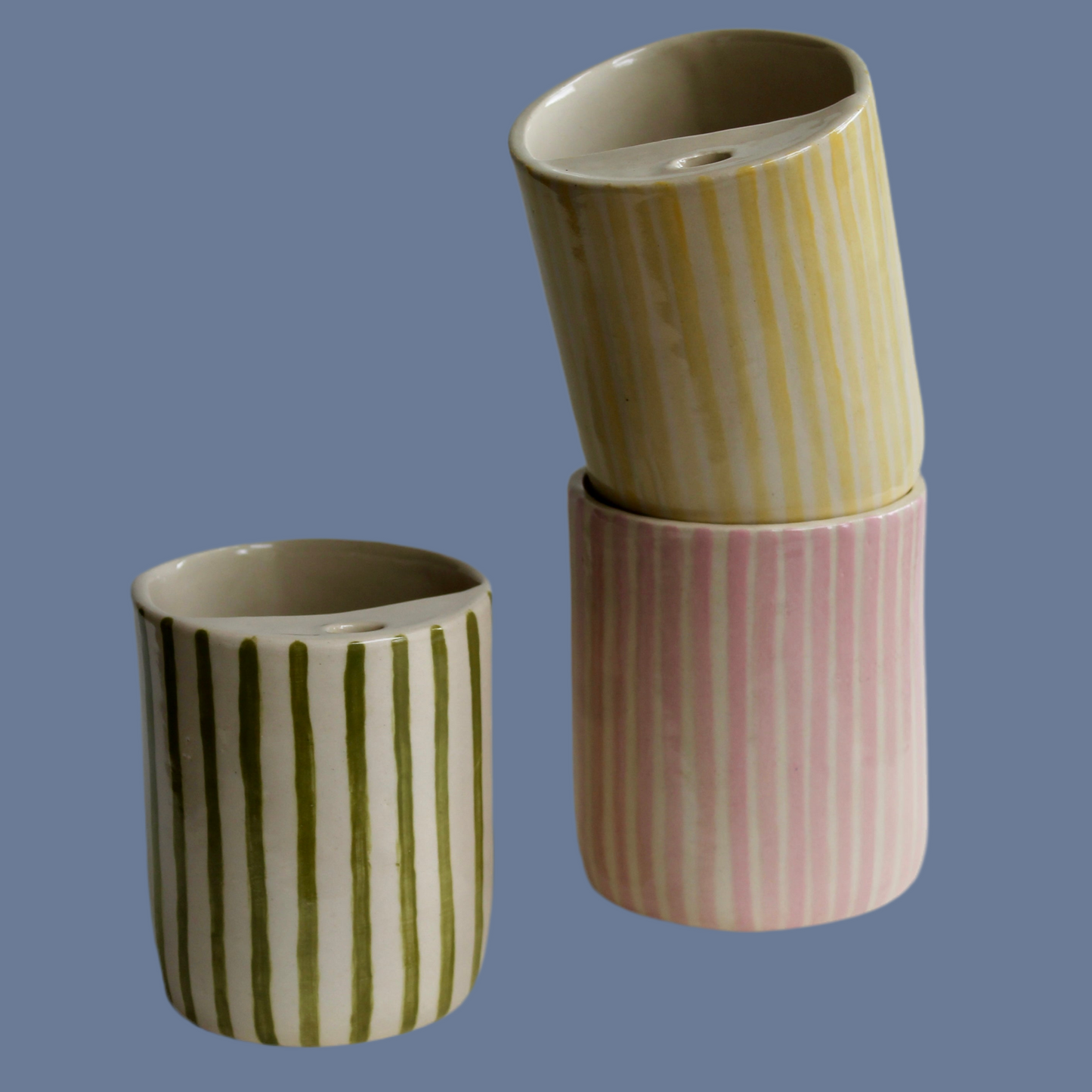 Sip Cup in Green Stripes