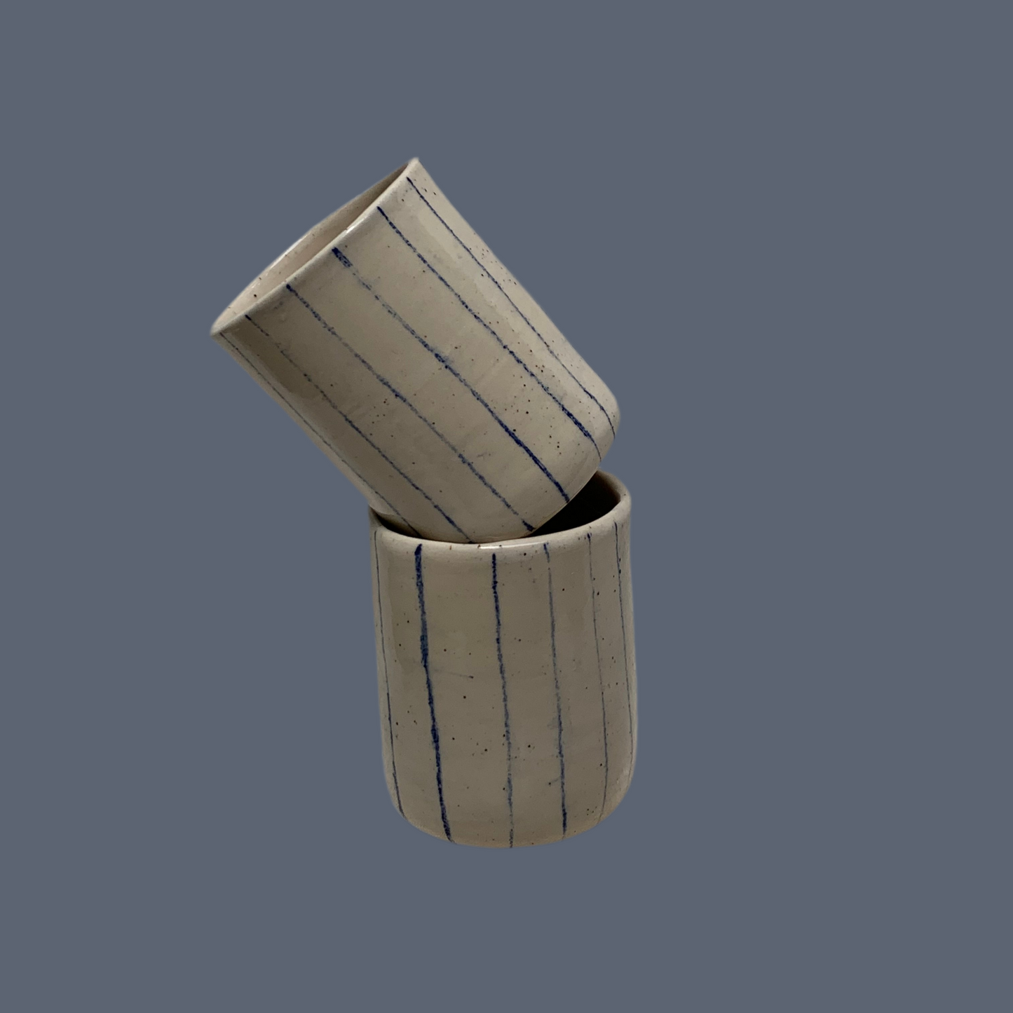 Blue Sketch Striped Cup