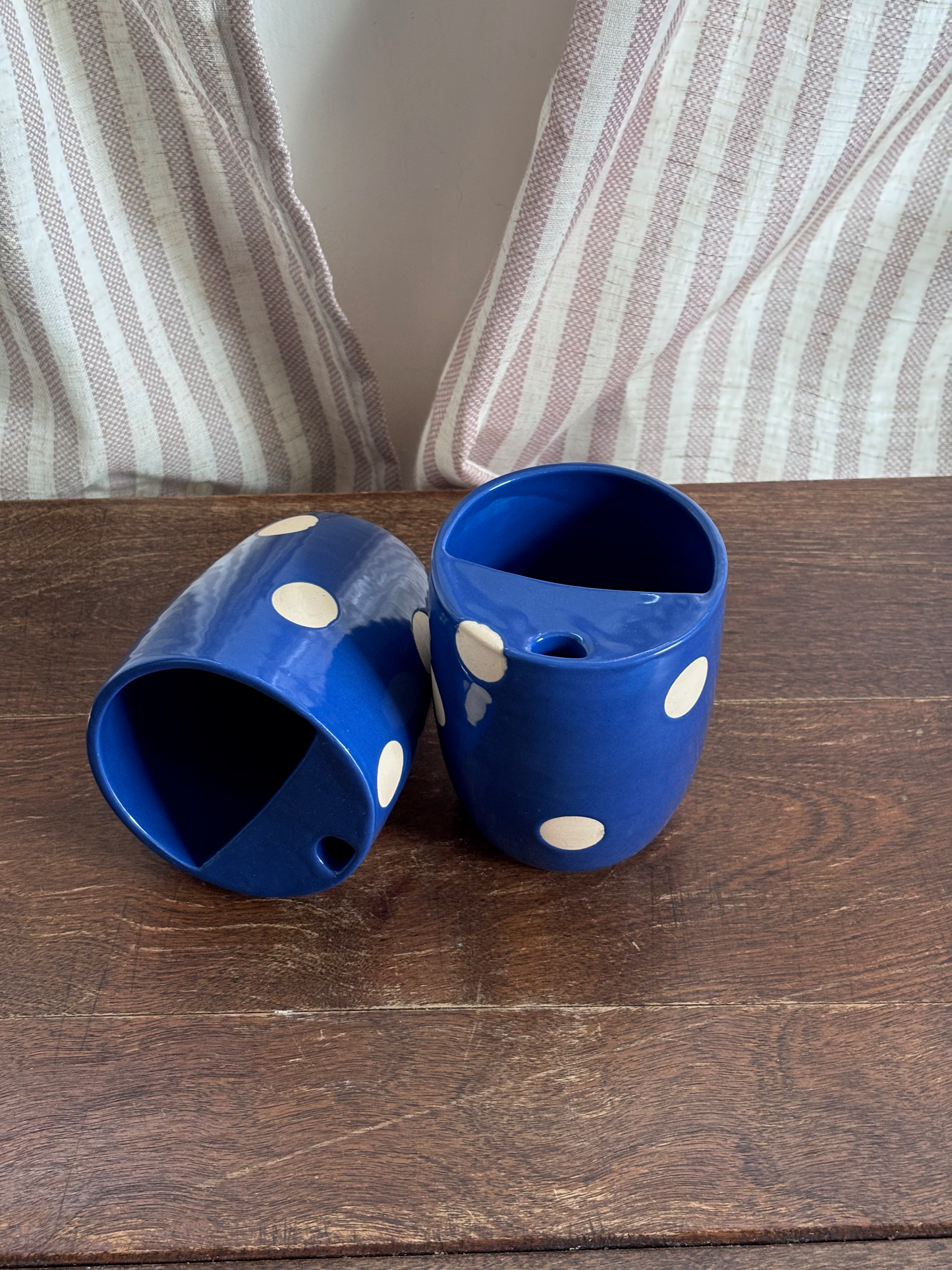 Blue Polka Dot Sip Cup