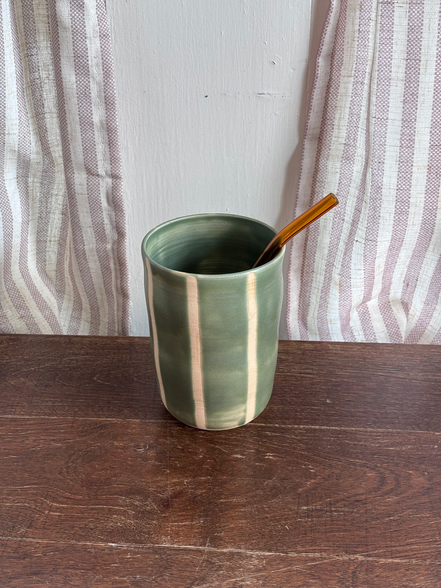 Green Stripe Cup