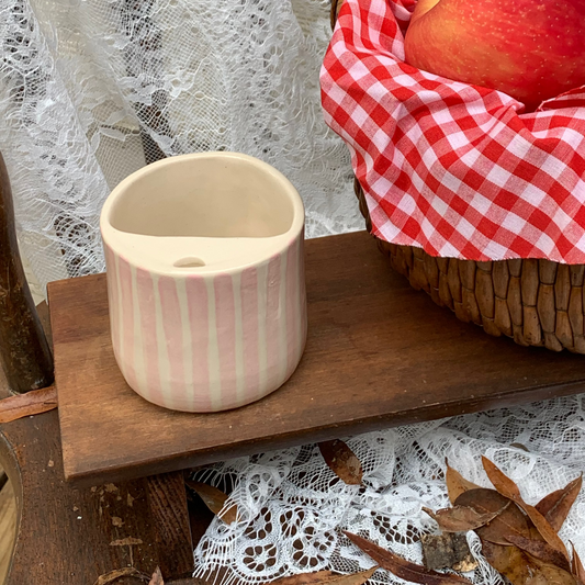Sip Cup in Pink Stripes (10oz)