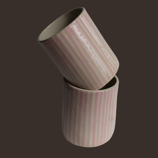 Pink Striped Cup