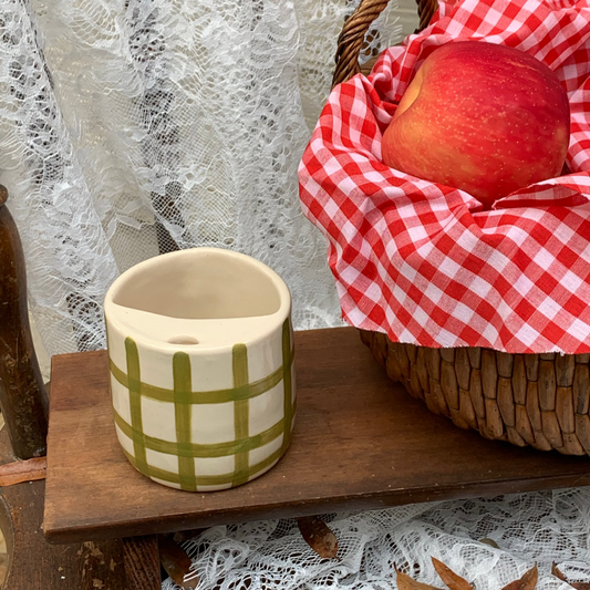 Sip Cup in Green Gingham (10oz)