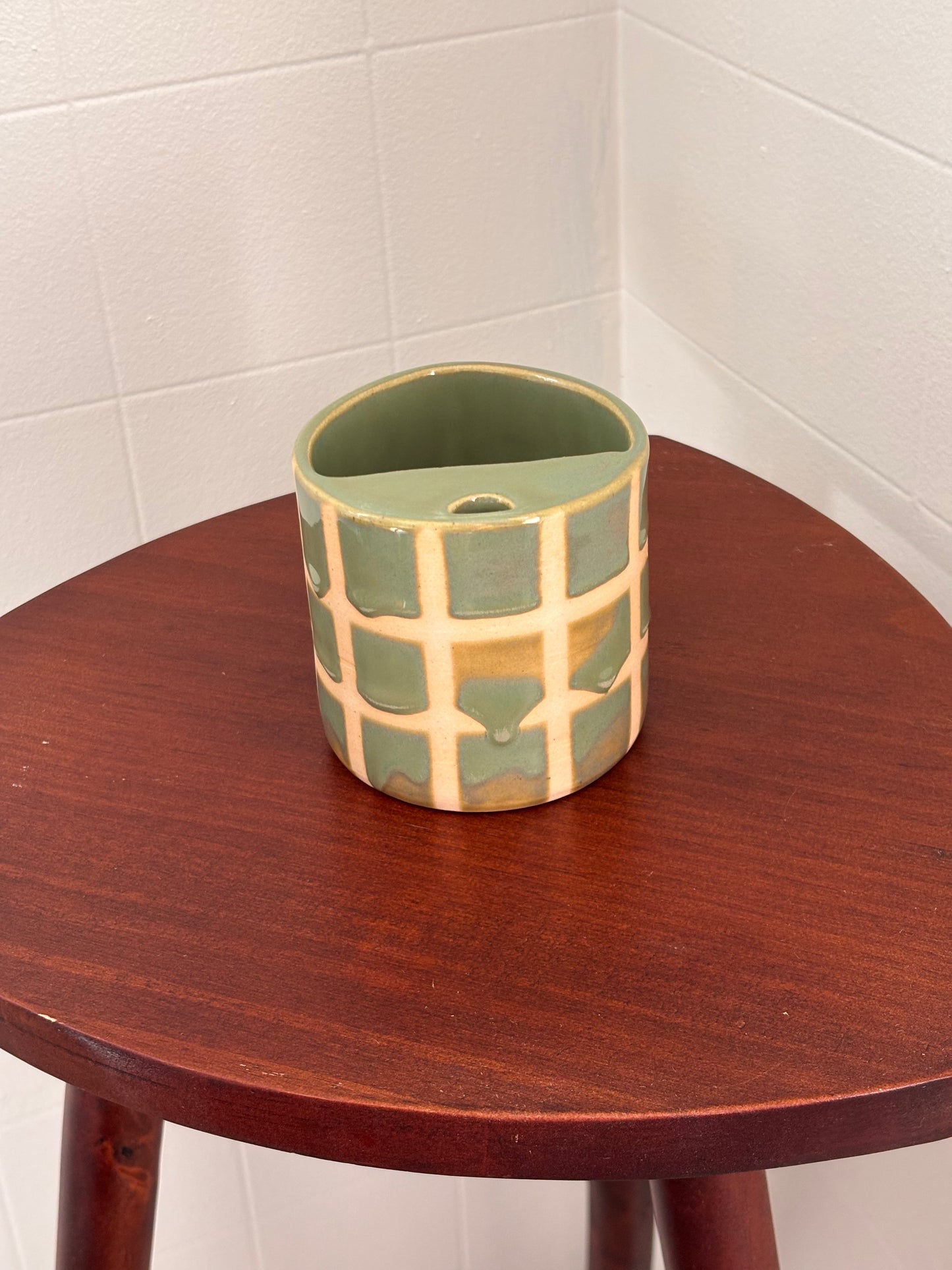 Mini Green Checked Sip Cup SECOND