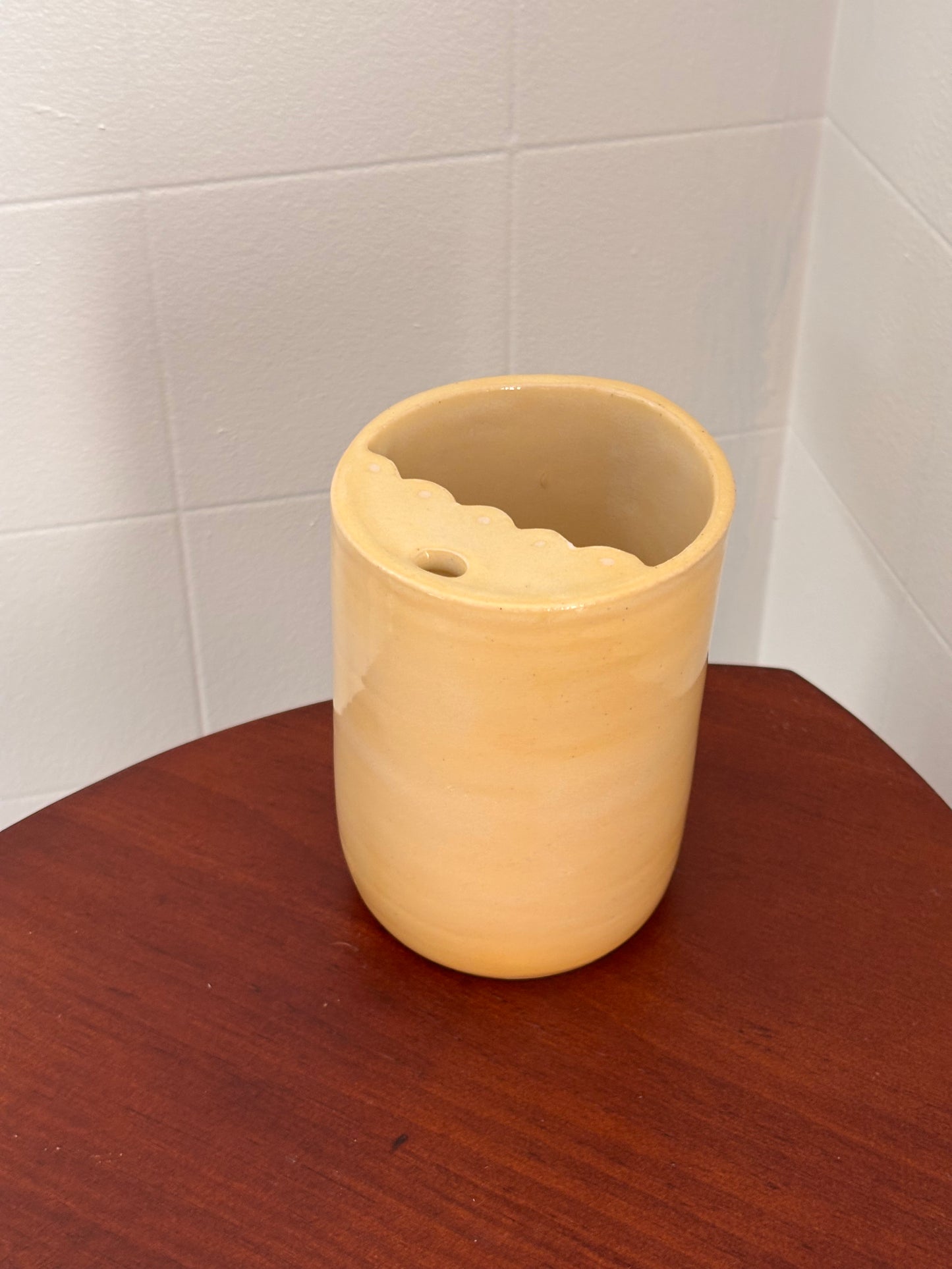 Scalloped Butter Yellow Sip Cup SECOND