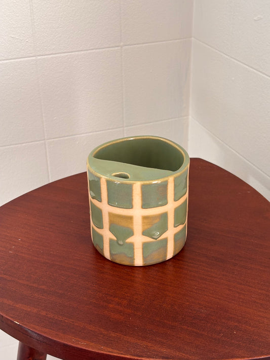 Mini Green Checked Sip Cup SECOND