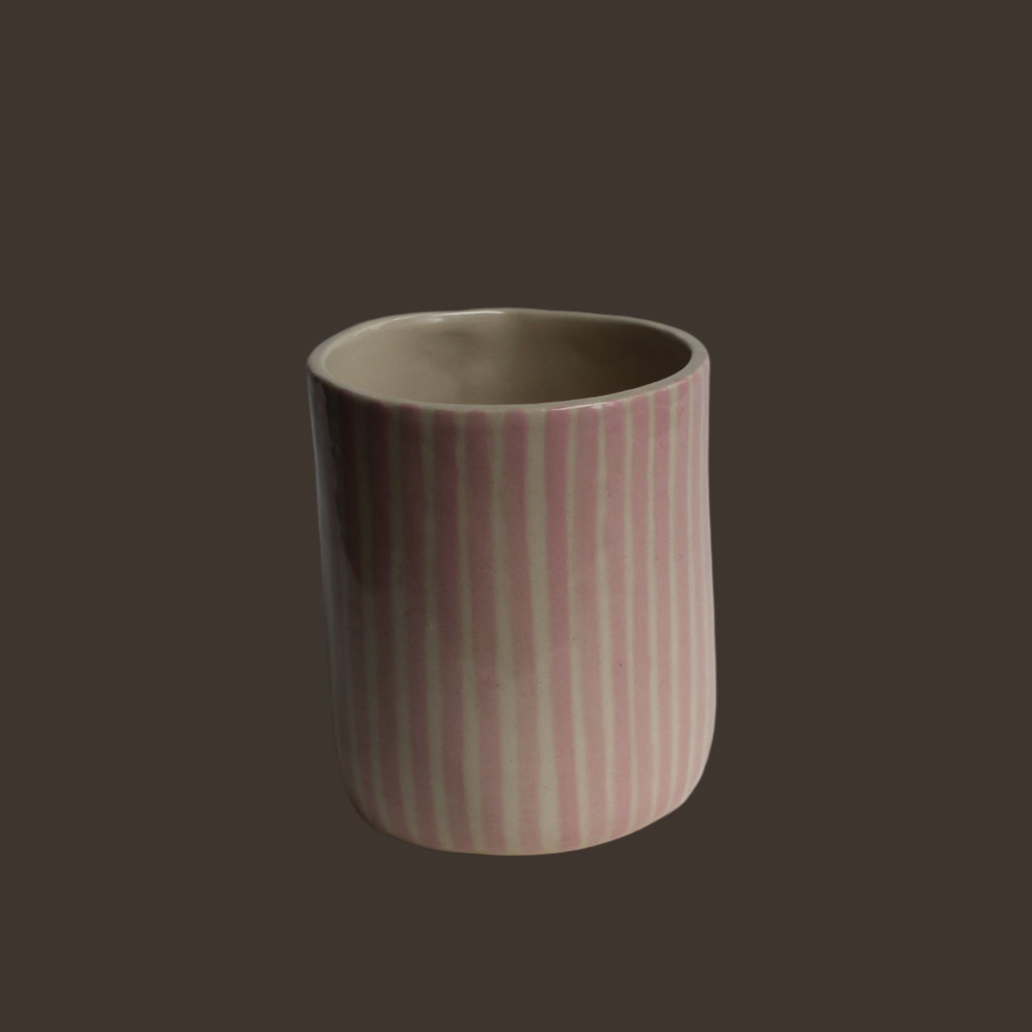 Pink Striped Cup