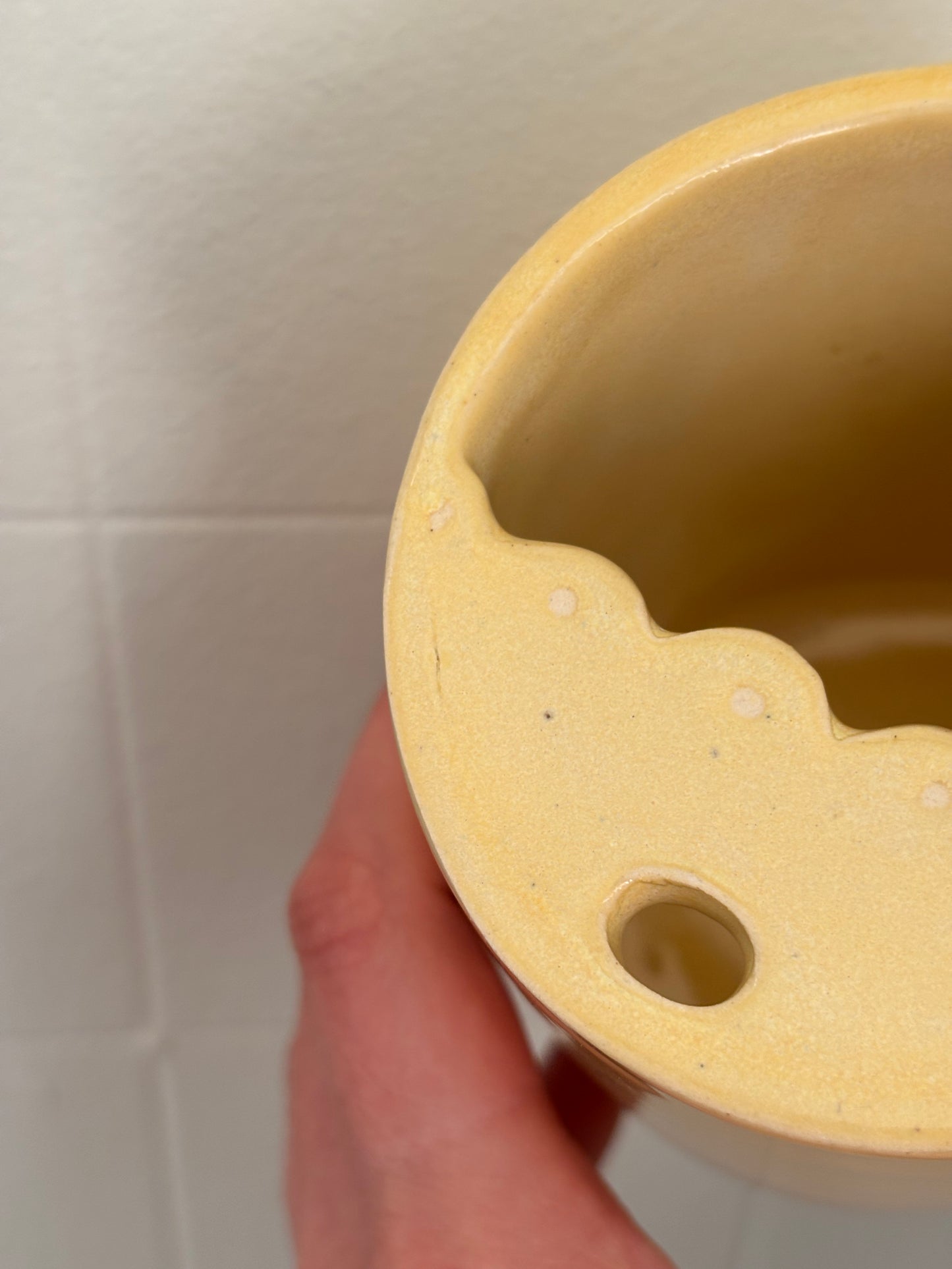 Scalloped Butter Yellow Sip Cup SECOND