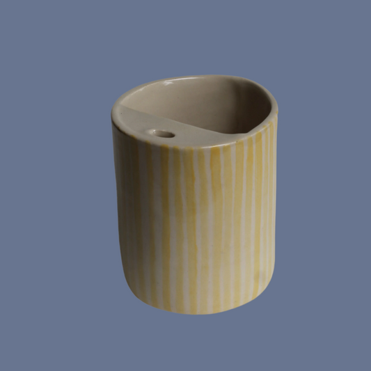 Sip Cup in Yellow Stripes