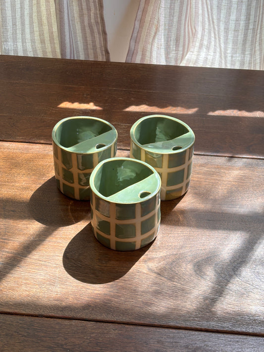 Mini Green Checked Sip Cup