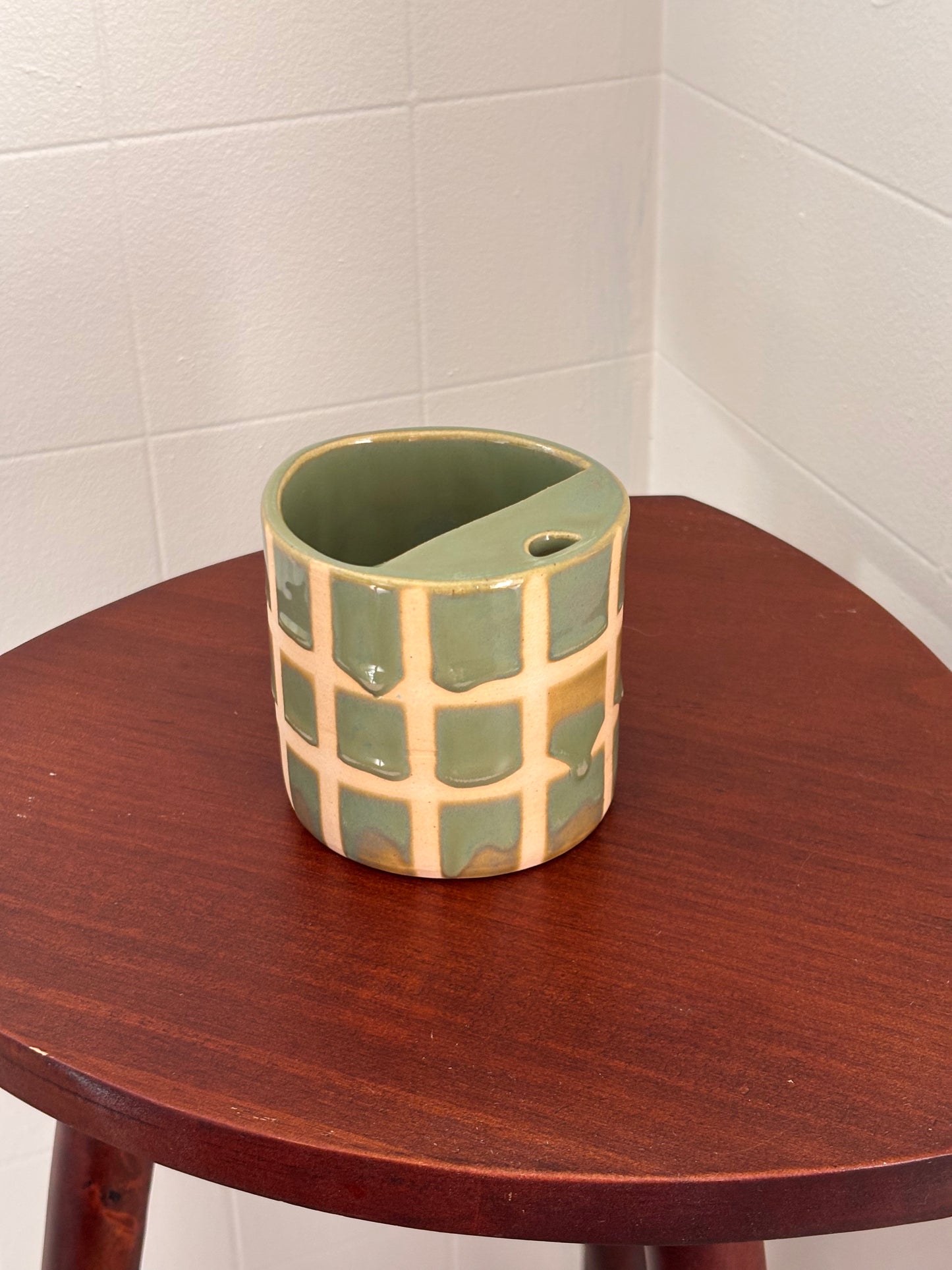 Mini Green Checked Sip Cup SECOND