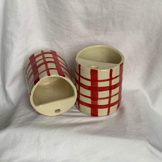 Sip Cup in Red Gingham