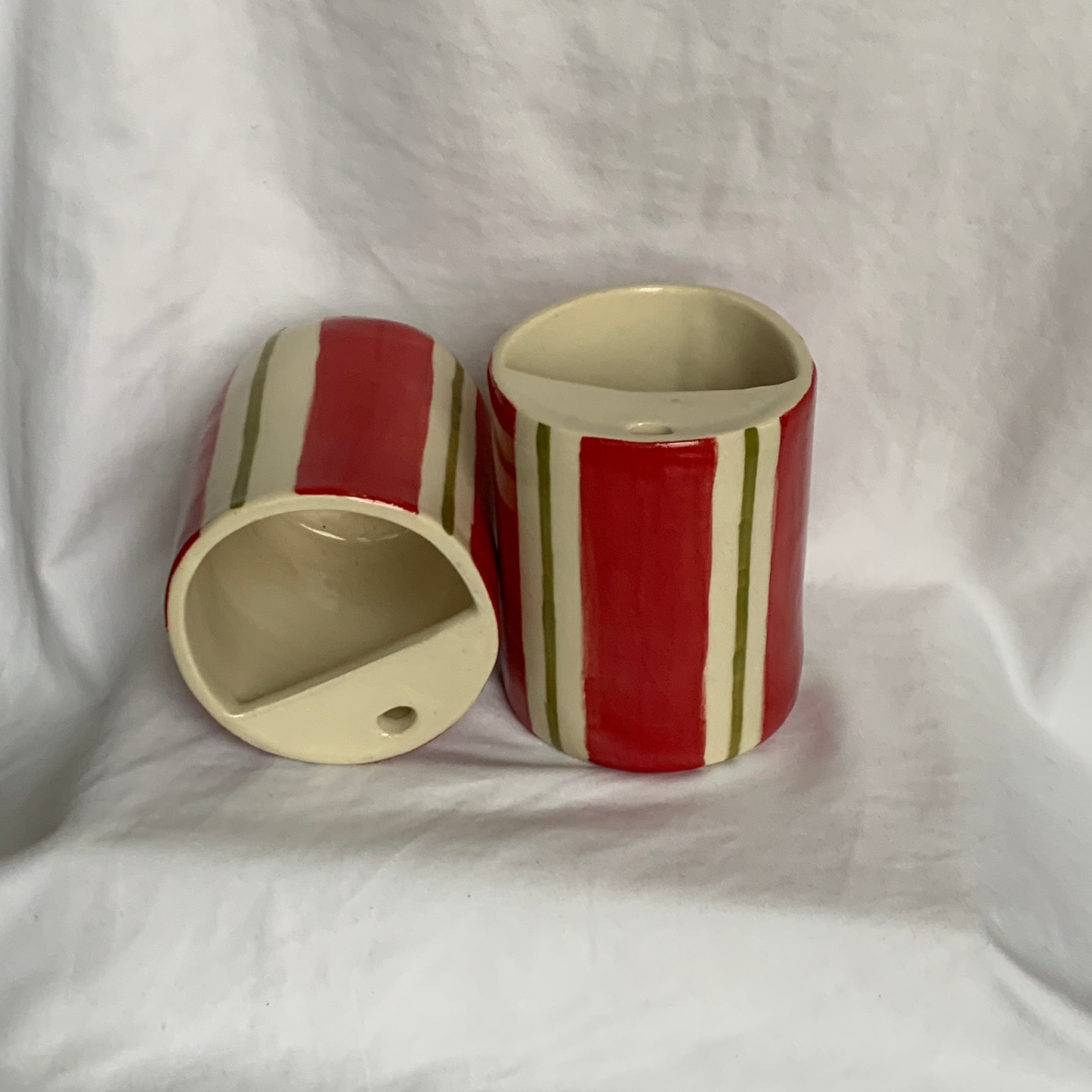 Sip Cup in Red and Green Stripe