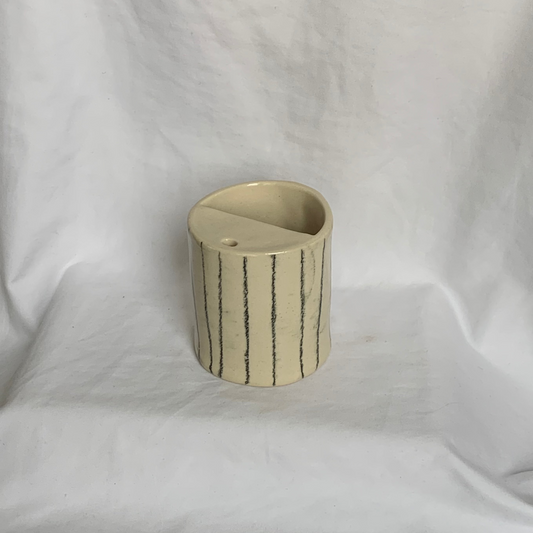 Small Sip Cup in Black Stripes