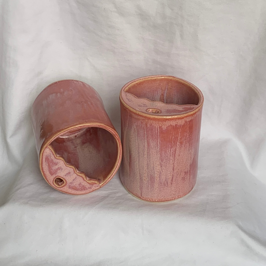 Sip Cup in Pink Scalloped