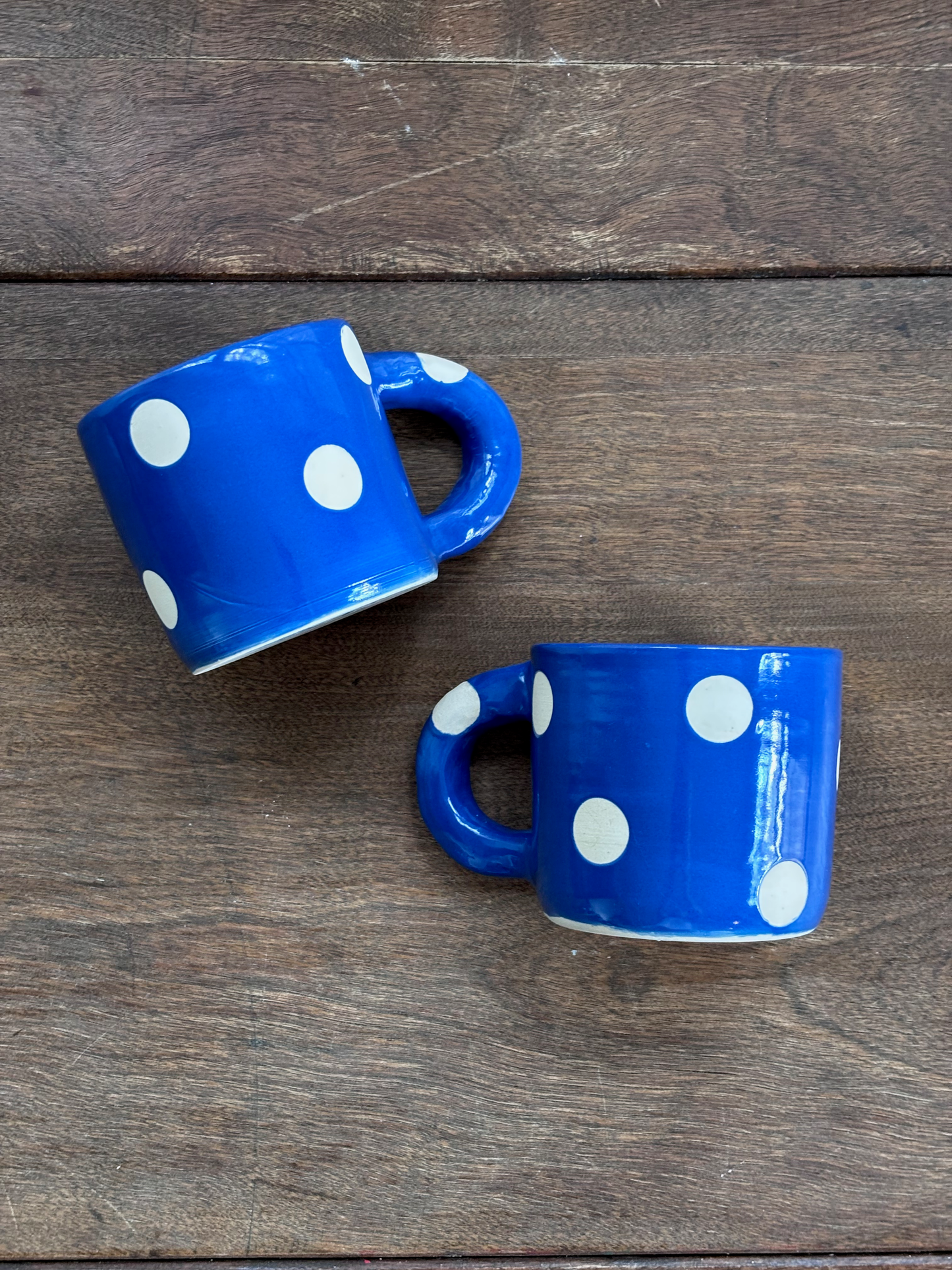 Blue Polka Dot Mug