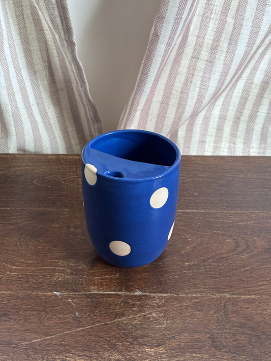 Blue Polka Dot Sip Cup