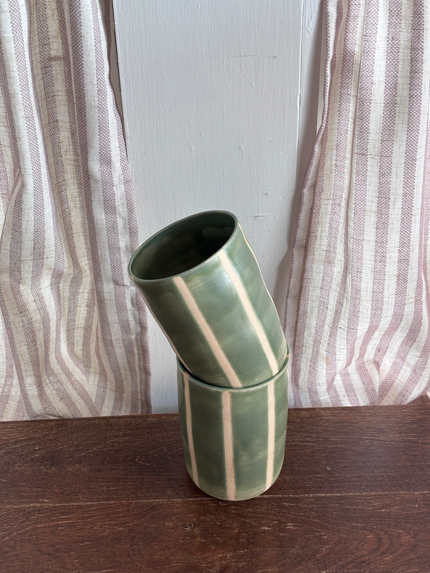 Green Stripe Cup