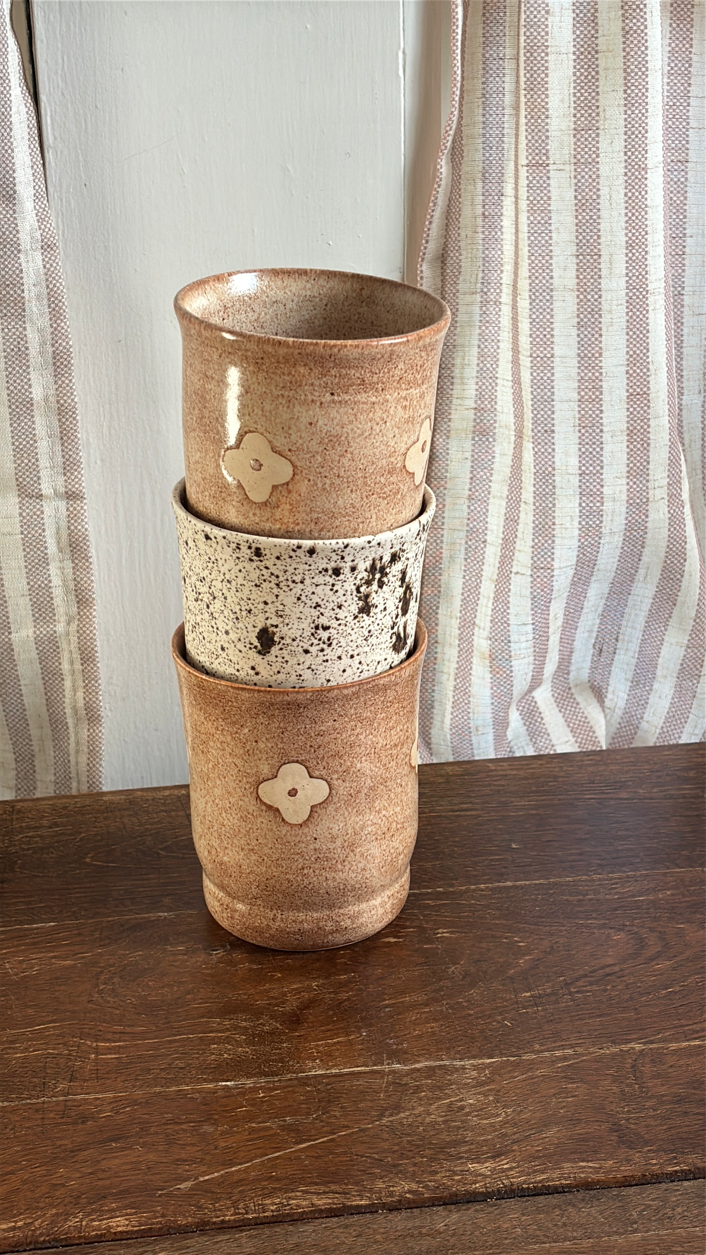 Brown Flower Flare Cup